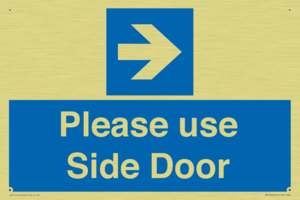 Please use Side Door (arrow Right) 